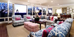 ottomans with drop skirt and attached cushion